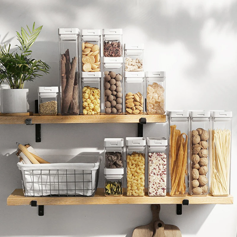 Kitchen Storage Box Airtight Plastic Transparent Moisture-proof Refrigerator Storage Container Multigrain Square Sealed Tank
Kitchen Storage Box Airtight Plastic Transparent Moisture-proof Refrigerator Storage Container Multigrain Square Sealed Tank