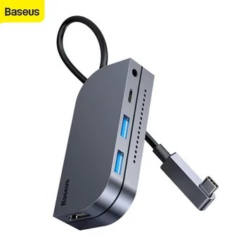 Baseus 6-in-1Multi Type-C HUB Converter 60W USB3.0 PD Quick Charging 2.5mm 6 Ports HDMI USB HUB for Computer for Mobile Phone
Baseus 6-in-1Multi Type-C HUB Converter 60W USB3.0 PD Quick Charging 2.5mm 6 Ports HDMI USB HUB for Computer for Mobile Phone