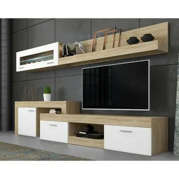 Parete attrezzata Lublino bianco e rovere mobile TV soggiorno sala da pranzo casa arredare funzionale design moderno
Parete attrezzata Lublino bianco e rovere mobile TV soggiorno sala da pranzo casa arredare funzionale design moderno