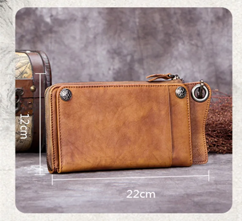 Men’s Leather Wallet With Chain