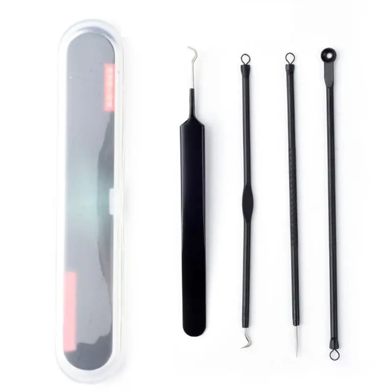 4Pcs Stainless Steel Acne Tweezer Comedo Machine Set Pimple Acne Needle Blackhead Remover Double-End Comedone Extractor Kit X5XC
4Pcs Stainless Steel Acne Tweezer Comedo Machine Set Pimple Acne Needle Blackhead Remover Double-End Comedone Extractor Kit X5XC