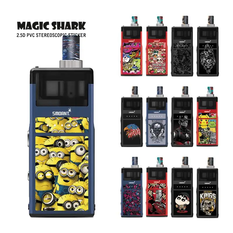 Magic Shark Minions Crayon Shinchan Iron Man Skull Captain American Cover Vape Sticker Case for Smoant Pasito Pod
Magic Shark Minions Crayon Shinchan Iron Man Skull Captain American Cover Vape Sticker Case for Smoant Pasito Pod