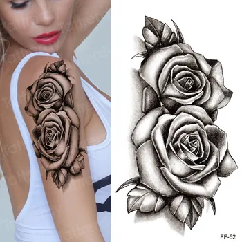 New Large Sketch Rose Blossom Peony Waterproof Temporary Tattoo Sticker Black Tattoos Body Art Arm Hand Girl Women Fake Tatoo 
New Large Sketch Rose Blossom Peony Waterproof Temporary Tattoo Sticker Black Tattoos Body Art Arm Hand Girl Women Fake Tatoo