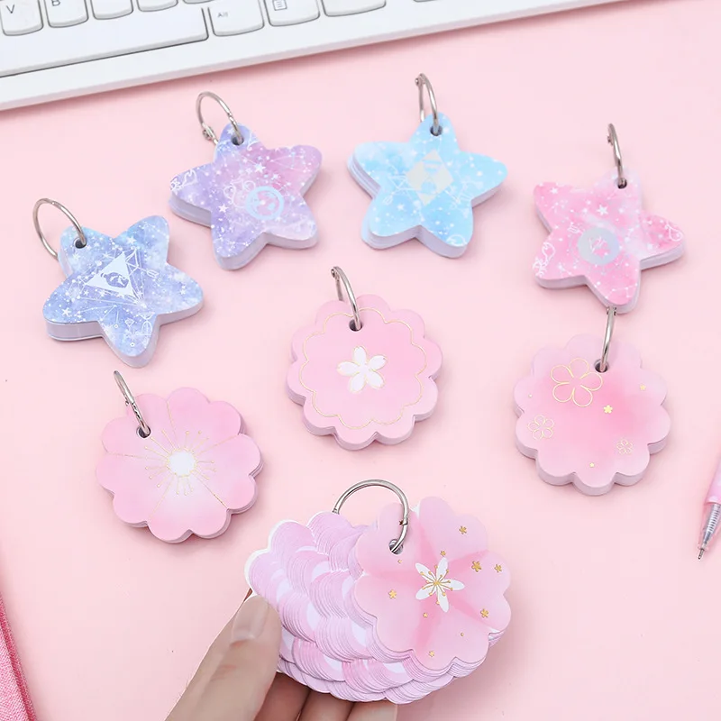 1 PCS Hot stamping Cherry Sakura Notebook Mini Ring Buckle Blank Word Book Card Tearable Notepads Stationery gift Cute memo pad
1 PCS Hot stamping Cherry Sakura Notebook Mini Ring Buckle Blank Word Book Card Tearable Notepads Stationery gift Cute memo pad