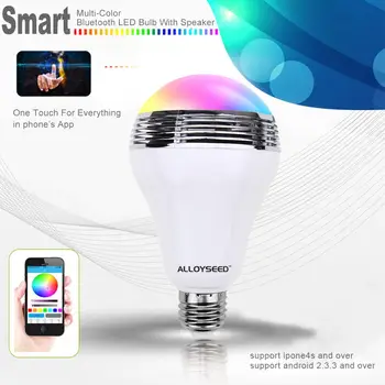 Home Smart RGB LED Lights LED Light Bulb Lamp With Bluetooth 4.0 Speaker Music Player Multicolored Color Changing Decoration
Home Smart RGB LED Lights LED Light Bulb Lamp With Bluetooth 4.0 Speaker Music Player Multicolored Color Changing Decoration