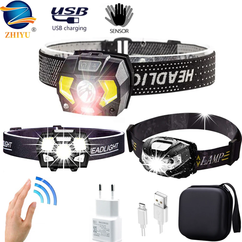 Mini USB Rechargeable Ultra Bright LED Headlamp Waterproof Head Torch with 5 Lighting Modes Finger Induction Switch for Running
Mini USB Rechargeable Ultra Bright LED Headlamp Waterproof Head Torch with 5 Lighting Modes Finger Induction Switch for Running