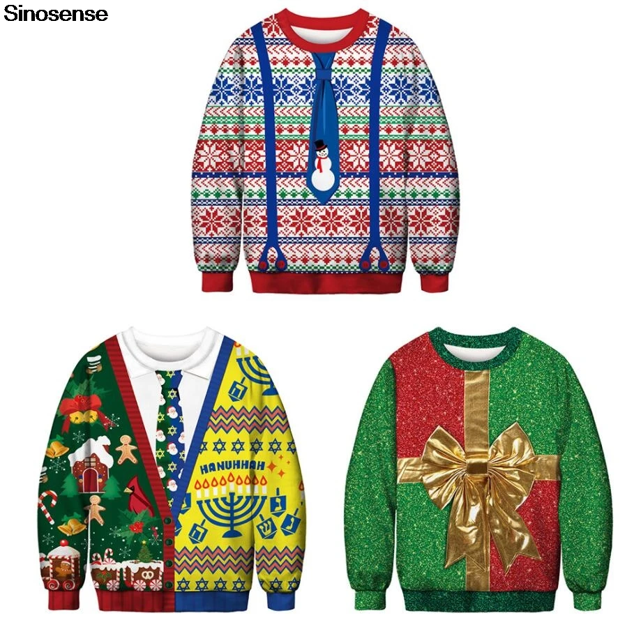 Фото Новый осенний уродливый рождественский свитер рождественские - купить