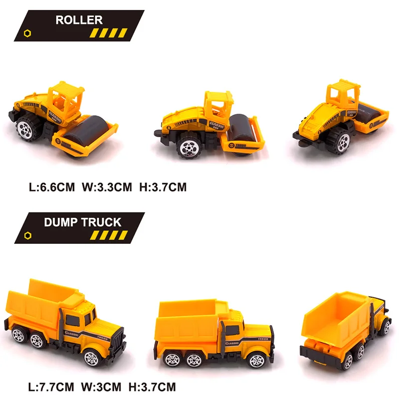 6 in 1 Metal Diecast Engineering Toy Vehicle 6PCS Alloy Mini Engineering Car Model Car Toy 1:64 Dump Truck Forklift Excavator
6 in 1 Metal Diecast Engineering Toy Vehicle 6PCS Alloy Mini Engineering Car Model Car Toy 1:64 Dump Truck Forklift Excavator