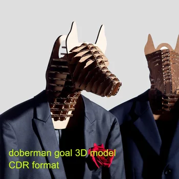 doberman goal 3D model CNC laser cutting file CDR format file vector design drawing 
doberman goal 3D model CNC laser cutting file CDR format file vector design drawing