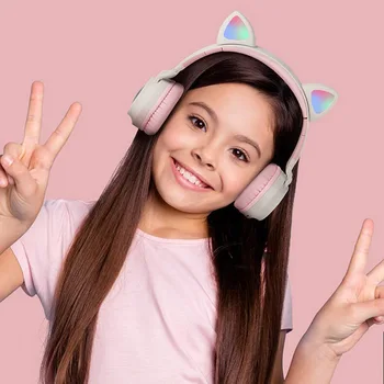 LED Cartoon Ear Noise Cancelling Headphones Wireless Bluetooth Headset Support TF Card with Mic GK99
LED Cartoon Ear Noise Cancelling Headphones Wireless Bluetooth Headset Support TF Card with Mic GK99