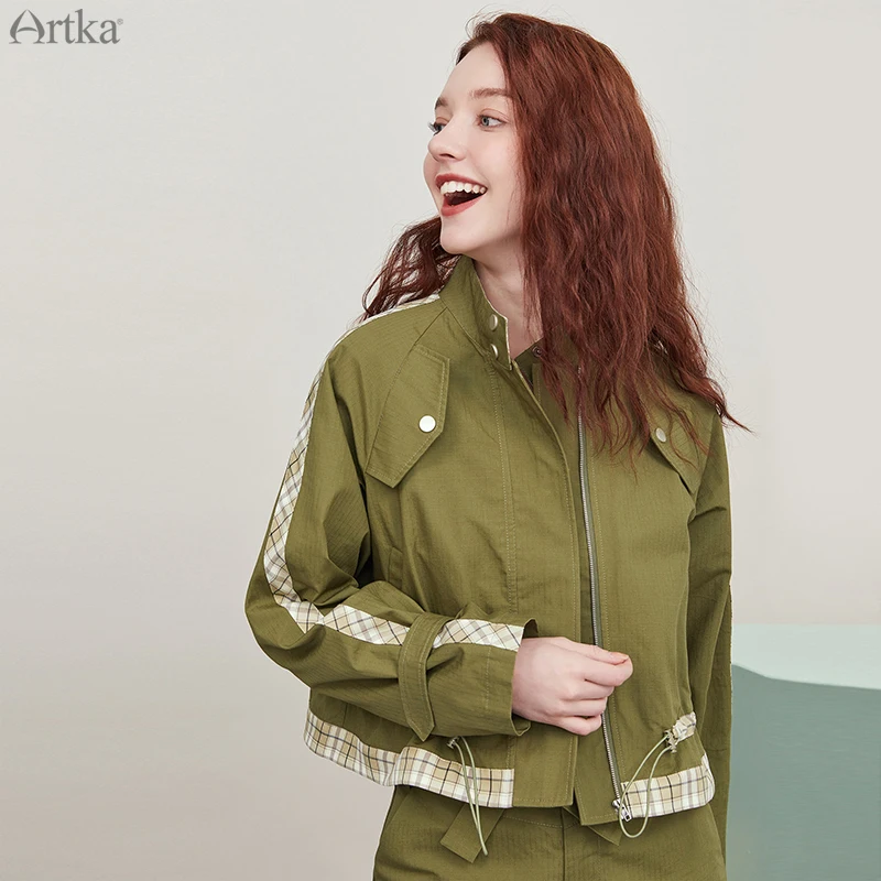 Женский Повседневный костюм ARTKA, куртка армейского зеленого цвета в стиле сафари и шорты, WA25007Q, осень 2020
Женский Повседневный костюм ARTKA, куртка армейского зеленого цвета в стиле сафари и шорты, WA25007Q, осень 2020