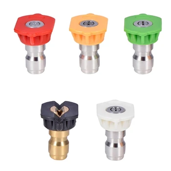 5Pcs Pressure Washer Spray Nozzles 1/4 Quick Connection Spray Tip Set (4.0 Gpm) Multiple Degrees
5Pcs Pressure Washer Spray Nozzles 1/4 Quick Connection Spray Tip Set (4.0 Gpm) Multiple Degrees