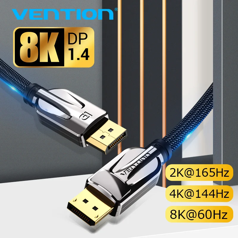 Vention Displayport 1.4 Cable DP to DP Cable Computer TV Adapter Display port Connector for PC Macbook HDTV Projector 8K 60Hz 3m
Vention Displayport 1.4 Cable DP to DP Cable Computer TV Adapter Display port Connector for PC Macbook HDTV Projector 8K 60Hz 3m
