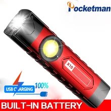 Super Bright LED flashlight Usb Rechargeable with 4 Modes side COB Torch Long range portable lantern lamp Outdoor Camping Runing
Super Bright LED flashlight Usb Rechargeable with 4 Modes side COB Torch Long range portable lantern lamp Outdoor Camping Runing