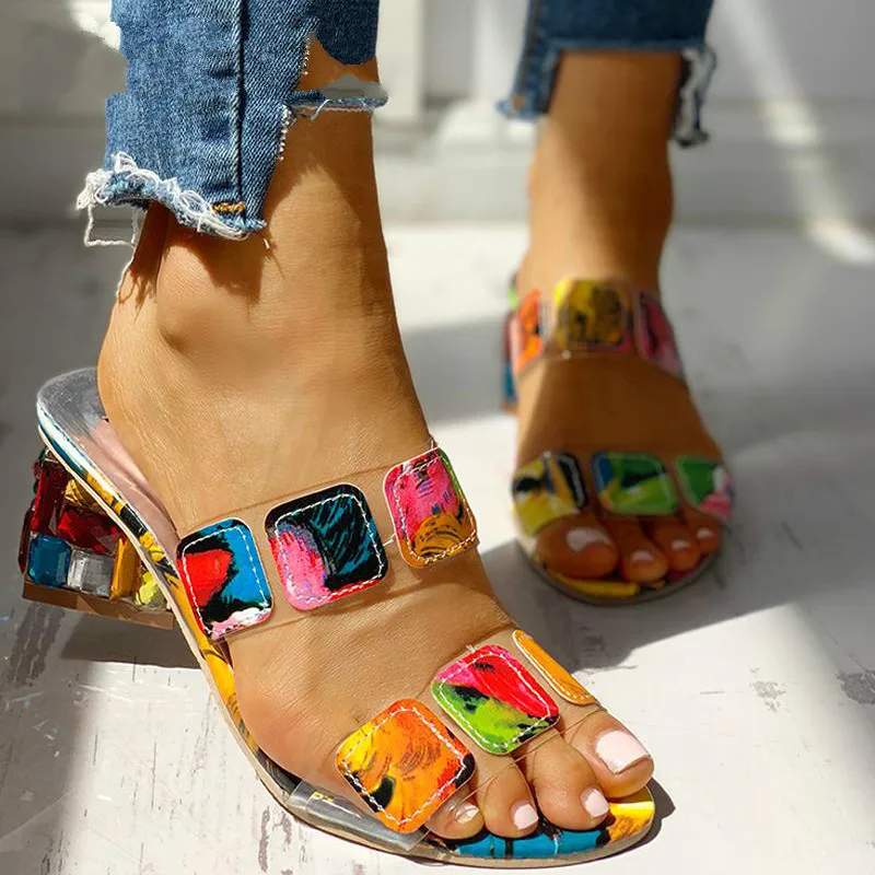 Crystal Sandals Women Square Heels Summer Sandals Peep Toe Multi Colors Sandals Ladies Wedge Shoes Sandales Femme 2020
Crystal Sandals Women Square Heels Summer Sandals Peep Toe Multi Colors Sandals Ladies Wedge Shoes Sandales Femme 2020