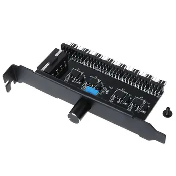 PC 8 Channels Fan Hub Cooling Fan Speed Controller for CPU Case HDD VGA PWM Fan PCI Bracket Power By 12V SATA/4Pin Fan Control
PC 8 Channels Fan Hub Cooling Fan Speed Controller for CPU Case HDD VGA PWM Fan PCI Bracket Power By 12V SATA/4Pin Fan Control