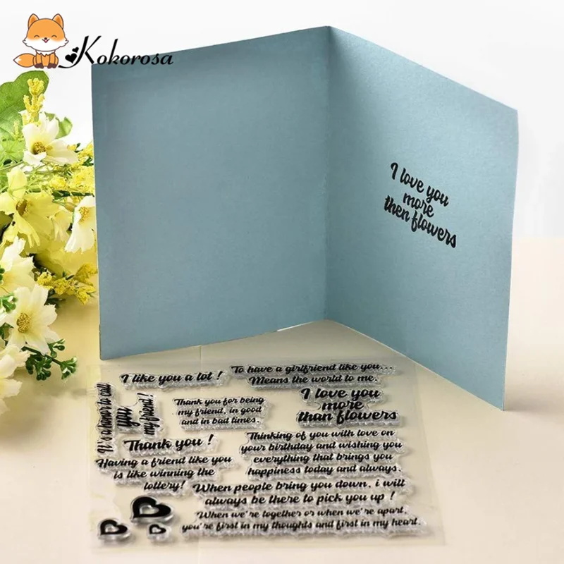 Kokorosa Words Clear Stamps Rubber Stamp Scrapbooking Album Decor Stamps Transparent Decoration
Kokorosa Words Clear Stamps Rubber Stamp Scrapbooking Album Decor Stamps Transparent Decoration