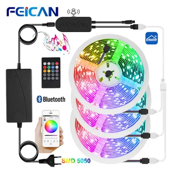 LED Strip Light 5050 15M Bluetooth RGB LED Strip Music Sync APP Control LED Lights for Room RGB Tape Neon Ribbon
LED Strip Light 5050 15M Bluetooth RGB LED Strip Music Sync APP Control LED Lights for Room RGB Tape Neon Ribbon