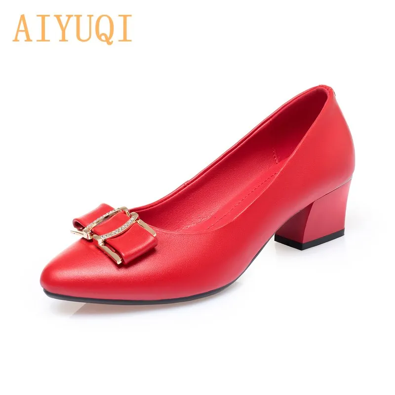 AIYUQI Women's Shoes Autumn 2020 New Mid-heel Female Work Shoes Pointed Toe Professional Genuine Leather Female Party Shoes
AIYUQI Women's Shoes Autumn 2020 New Mid-heel Female Work Shoes Pointed Toe Professional Genuine Leather Female Party Shoes