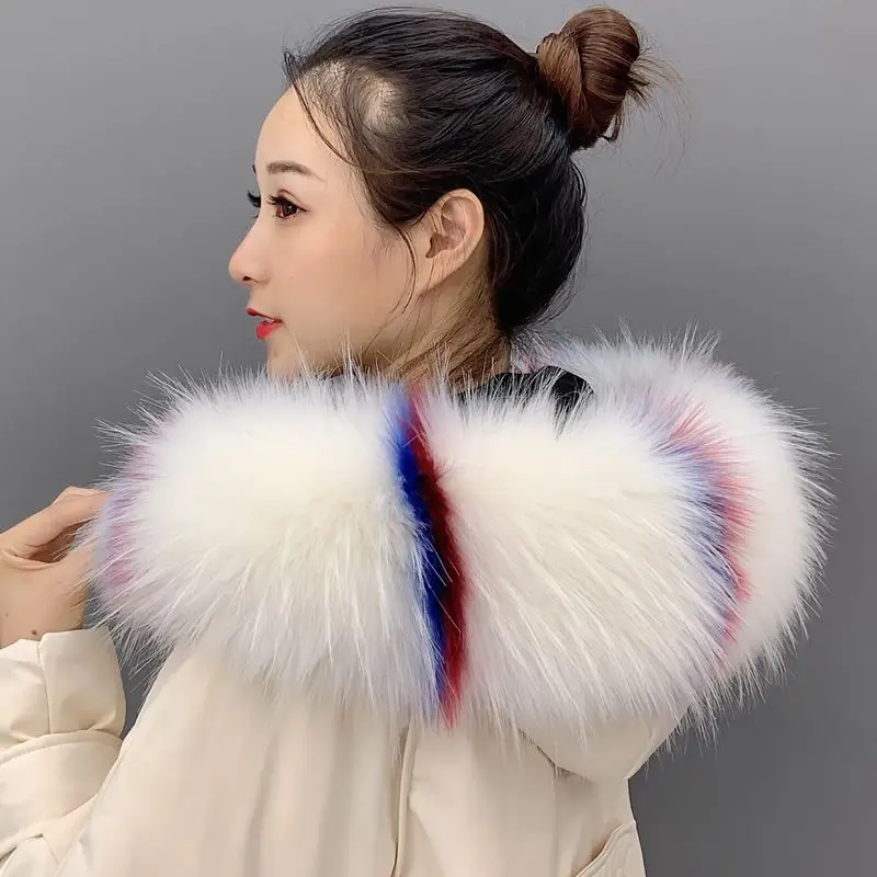 Faux Fox Fur Collar Winter Women Men Coat Hooded Solid Collar Fur Removable Neck Scarves Scarf Women Luxury Scarfs Lovers Design
Faux Fox Fur Collar Winter Women Men Coat Hooded Solid Collar Fur Removable Neck Scarves Scarf Women Luxury Scarfs Lovers Design