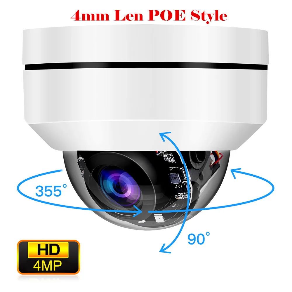 TOMLOV Mini 4MP PTZ HD IP Camera Outdoor POE Security Dome Camera 4mm fixed focus Pan Onvif Network IR Night Security CCTV Cam
TOMLOV Mini 4MP PTZ HD IP Camera Outdoor POE Security Dome Camera 4mm fixed focus Pan Onvif Network IR Night Security CCTV Cam