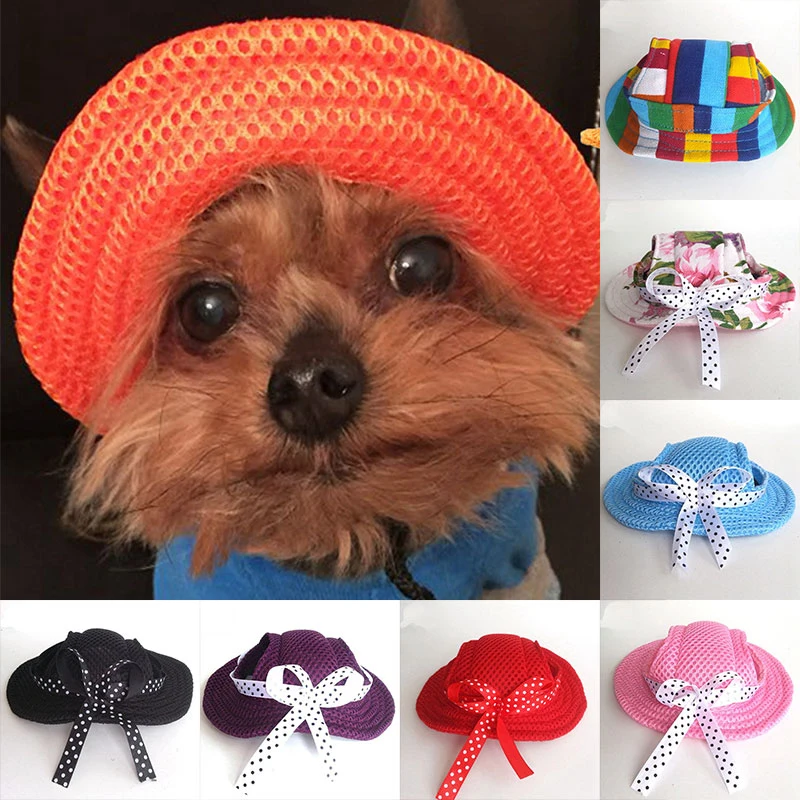 Cute Summer Hat With Bow Tie For Dogs Cute Summer Hat With Bow Tie For Dogs