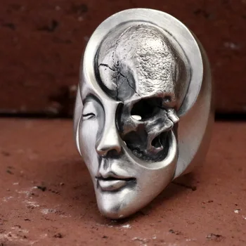 EYHIMD Unique Design Human Duality Hide Yin and Yang Skull Rings Men's Punk Goth Stainless Steel Biker Ring Women Jewelry
EYHIMD Unique Design Human Duality Hide Yin and Yang Skull Rings Men's Punk Goth Stainless Steel Biker Ring Women Jewelry