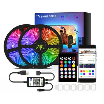 USB Led Strip Lights for TV, 6.6Ft TV Led Backlight Music Sync for 32-75 inch
USB Led Strip Lights for TV, 6.6Ft TV Led Backlight Music Sync for 32-75 inch