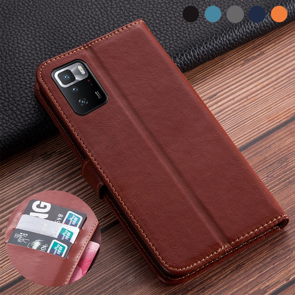 Роскошный кожаный чехол-книжка для Xiaomi Poco X3 GT чехол Mi x3gt 6 дюйма мягкий из ТПУ карт