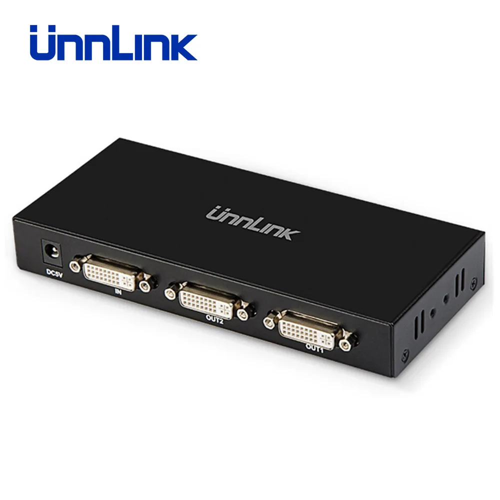 Разветвитель Unnlink DVI 1X2 D дистрибьютор 1 в 2 Out UHD 4K @ 30Hz FHD 1080P 60Hz для монитора