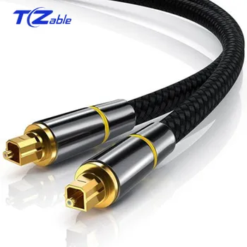 5.1 Digital Sound SPDIF Optical Cable Toslink Cable Fiber Optical Audio Cable With Braided Jacket OD 5.0mm 1m 2m 3m 5m 10m