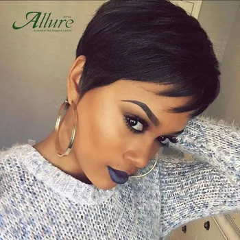 Pixie Cut Wig With Bangs For Black Women Malaysia Hair Short Straight Human Hair Wig Cheap Machine Made Wig Free SHipping Allure
Pixie Cut Wig With Bangs For Black Women Malaysia Hair Short Straight Human Hair Wig Cheap Machine Made Wig Free SHipping Allure