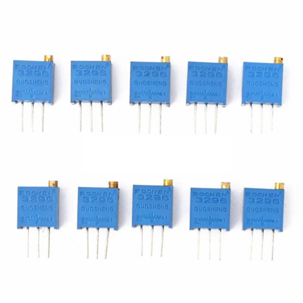 50pcs Adjustable Cermet Potentiometer Multiturn Variable With Case For Circuit Design 100 To 1M Blue Breadboard Trimmer Resistor
50pcs Adjustable Cermet Potentiometer Multiturn Variable With Case For Circuit Design 100 To 1M Blue Breadboard Trimmer Resistor