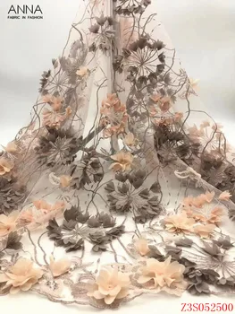 Anna nigerian 3d applique lace african tulle fabric 2020 high quality embroidered french net laces fabrics 5 yards/pcs for dress
Anna nigerian 3d applique lace african tulle fabric 2020 high quality embroidered french net laces fabrics 5 yards/pcs for dress
