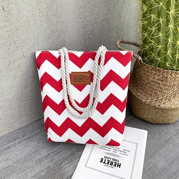 2020 Canvas Handbag Women Fashion Striped Totes Shopping Large capacity Shoulder Bag Exquisite Design Simple and Stylish
2020 Canvas Handbag Women Fashion Striped Totes Shopping Large capacity Shoulder Bag Exquisite Design Simple and Stylish
