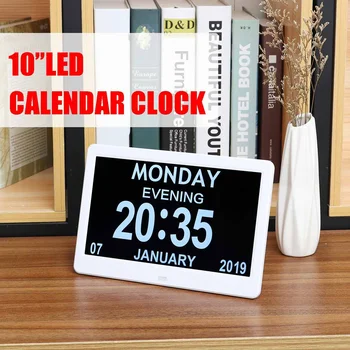 LED10 inch screen desktop clock Digital Calendar Alarm Clock multi-function Digital Wall Stand Clock for Office/Home/Room/School
LED10 inch screen desktop clock Digital Calendar Alarm Clock multi-function Digital Wall Stand Clock for Office/Home/Room/School