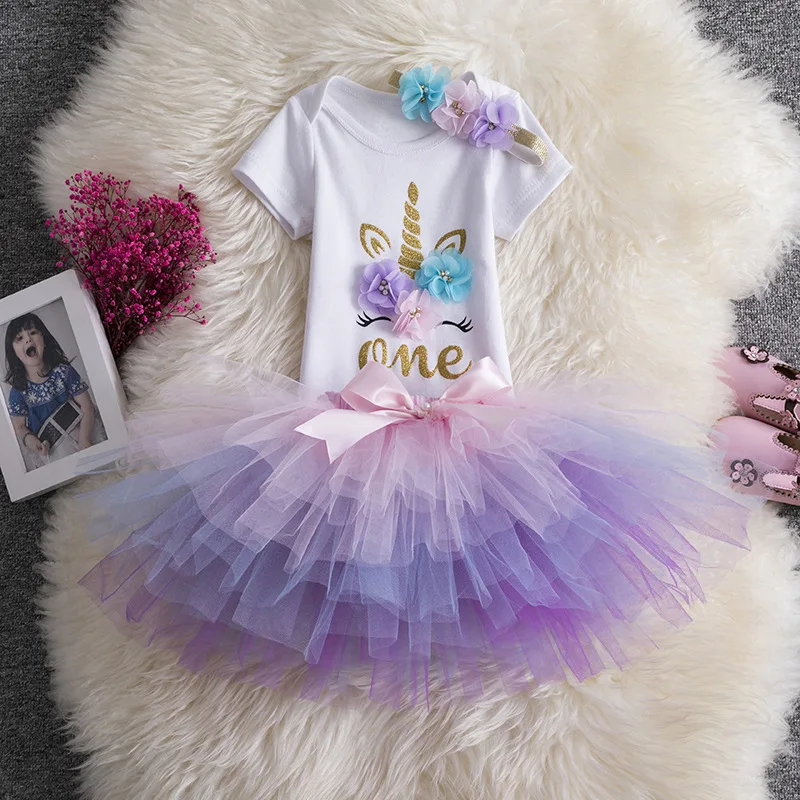 Unicorn Bodysuit Headband & Rainbow Tutu Set 1 Year Baby Birthday Outfits
Unicorn Bodysuit Headband & Rainbow Tutu Set 1 Year Baby Birthday Outfits