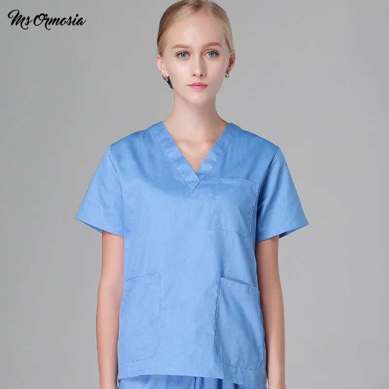 high quality V-neck Solid color Scrubs uniform Suit tops pet shop uniform Beauty salon work clothes scrub set wholesale Custom
high quality V-neck Solid color Scrubs uniform Suit tops pet shop uniform Beauty salon work clothes scrub set wholesale Custom
