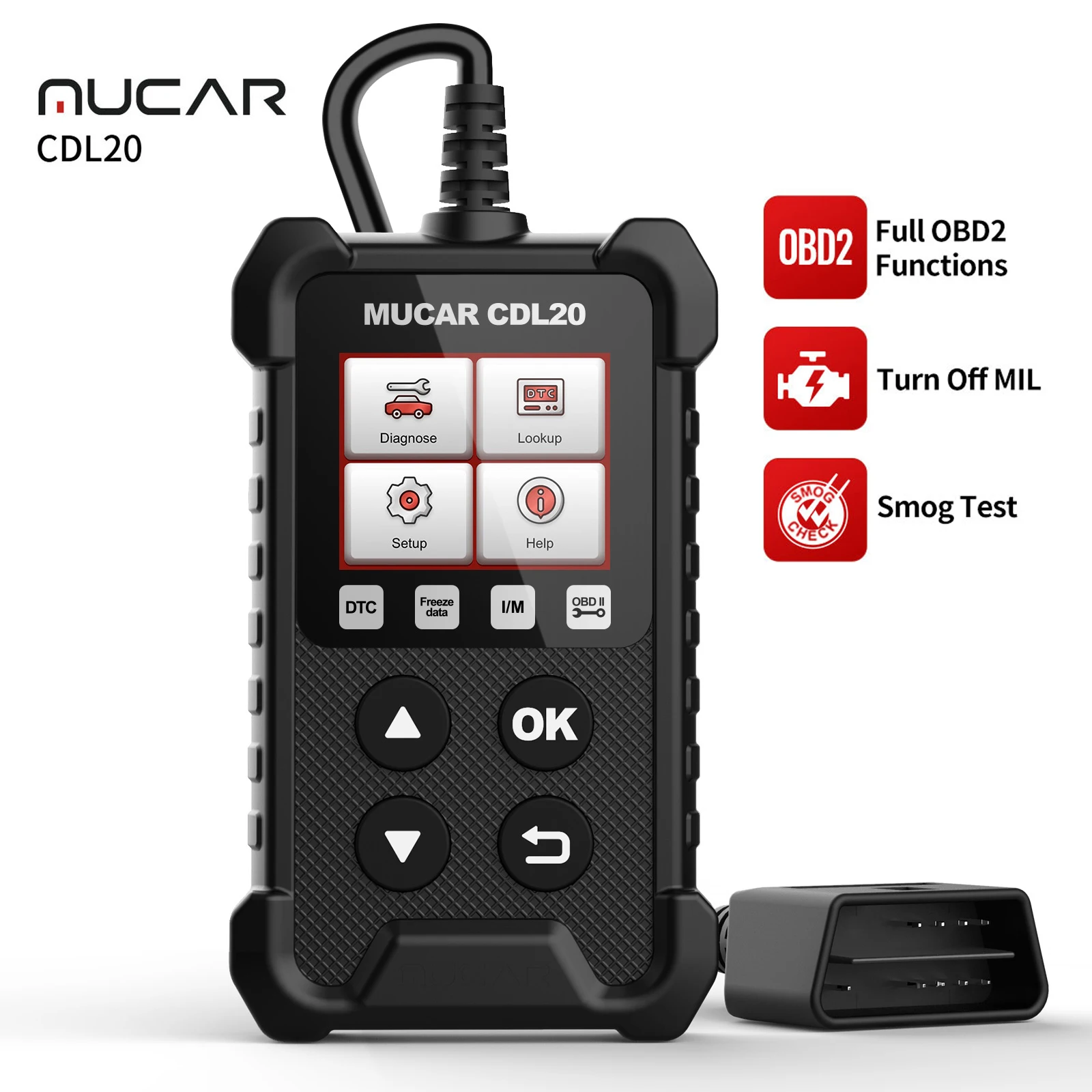 MUCAR CDL20 OBD2 Сканер / EOBD Считыватель автомобильных кодов с полным набором функций