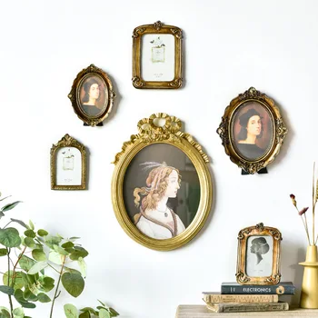 Vintage Resin Photo Frame Carved Gold Photo Frames for Baby Picture Holder Ornament Wedding Classic Home Decoration
Vintage Resin Photo Frame Carved Gold Photo Frames for Baby Picture Holder Ornament Wedding Classic Home Decoration