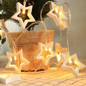 Wooden Star Love Tree Ornaments LED Christmas Fairy Lights Garland Christmas Decorations for Home Xmas New Year 2020 Navidad
Wooden Star Love Tree Ornaments LED Christmas Fairy Lights Garland Christmas Decorations for Home Xmas New Year 2020 Navidad