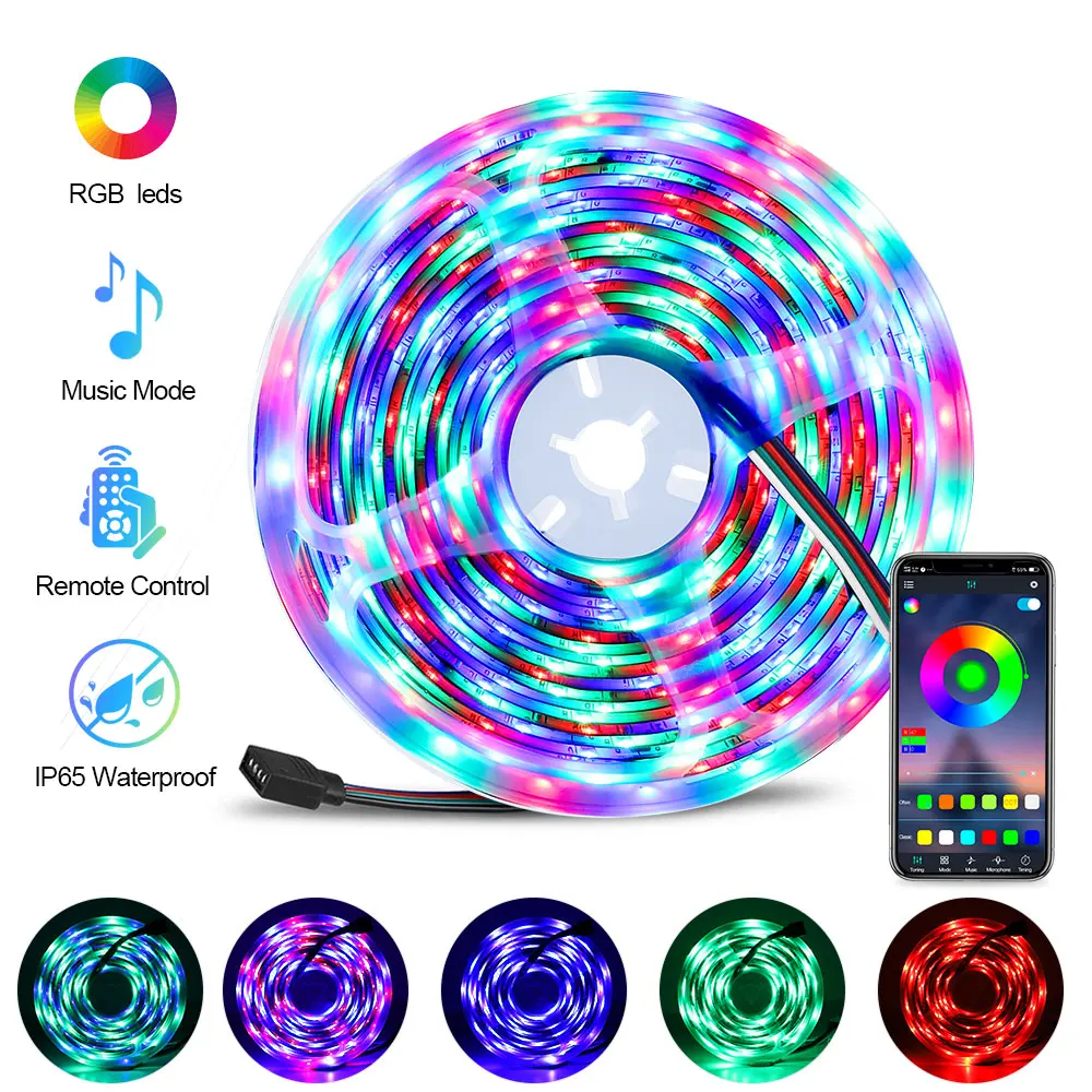 RGB LED Strip Light SMD 2835 5M Waterproof RGB Tape DC12V Ribbon diode led Strips Light Flexible Stripe Lamp IR WIFI Controller
RGB LED Strip Light SMD 2835 5M Waterproof RGB Tape DC12V Ribbon diode led Strips Light Flexible Stripe Lamp IR WIFI Controller