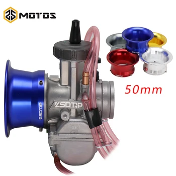 

ZS MOTOS 50mm Motorcycle Modified Carburetor Air Filter Cup Wind Cup Horn Cup Fit Keihin OKO KOSO PWK24/26/28/30 PE CVK26/30