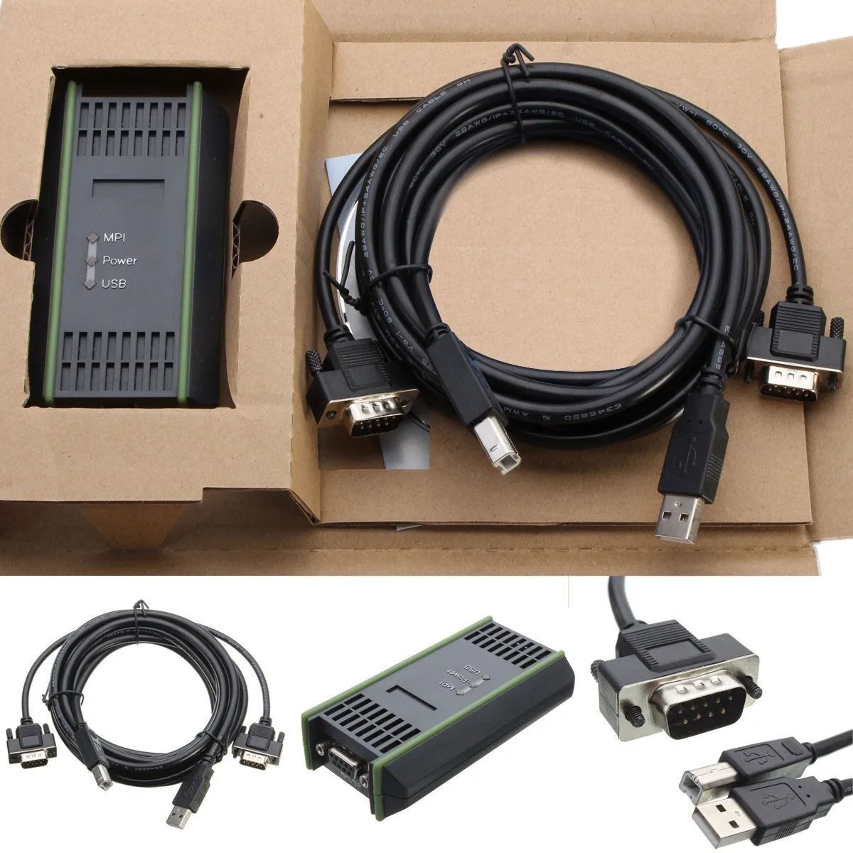 Адаптер для ПК USB Кабель адаптер Siemens S7 200/300/400 RS485 Profibus/MPI/PPI 9 контактный разъем