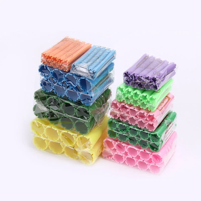 Description Picture 2 of item3 Packs/set 9mm Hair Perm Rods with Rubber Bands Kit Cold Permanent Bar Plastic Curlers Rollers Set Wave Fluffy Corn Hair 1507