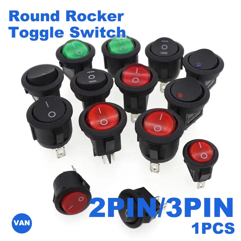 1PCS 2PIN/3PIN Red Black White ON/OFF 6A/250V Round Rocker Toggle Switch Plastic Push Button Switch
1PCS 2PIN/3PIN Red Black White ON/OFF 6A/250V Round Rocker Toggle Switch Plastic Push Button Switch