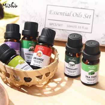 MISHIU 6Pcs/set Pure Natural Essential Oil Set Humidifier Rosemary Peppermint Massage Aromatherapy Fragrance Set Gift Box 10ML
MISHIU 6Pcs/set Pure Natural Essential Oil Set Humidifier Rosemary Peppermint Massage Aromatherapy Fragrance Set Gift Box 10ML