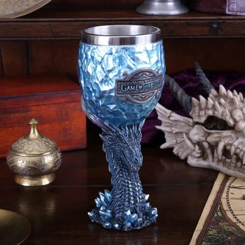 

Goblet Blue Dragon Goblet Dragon Egg Goblet Wine Glass Stainless Steel Cup Whiskey glass Personalized red wine glass wine glass