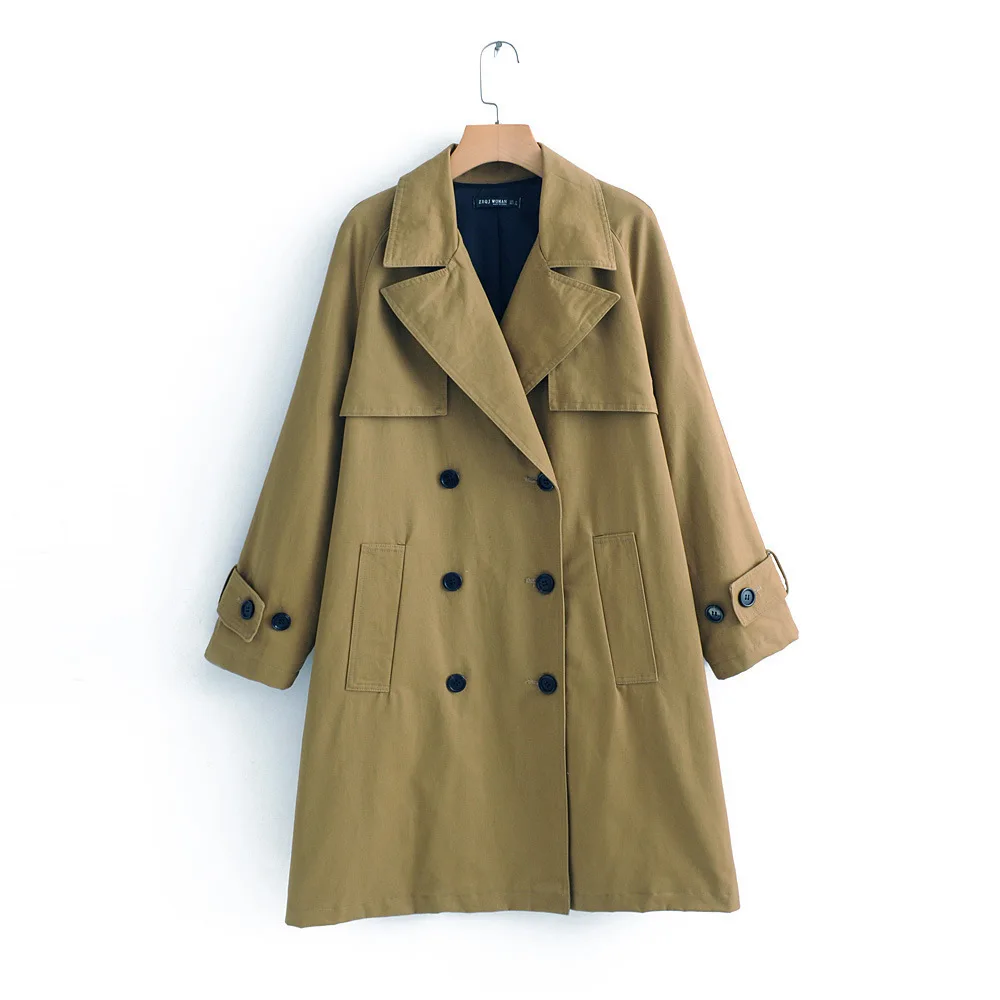 Autumn New Style WOMEN'S Dress Europe And America Fashion Casual Loose-Fit Suit Collar Long Sleeve Double Breasted Decoration Tr
Autumn New Style WOMEN'S Dress Europe And America Fashion Casual Loose-Fit Suit Collar Long Sleeve Double Breasted Decoration Tr