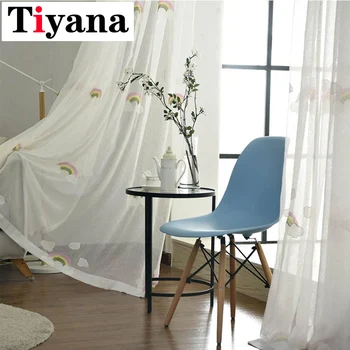 Rainbow Embroidered Curtains Korean Style Simple Transparent Tulle Screens For Living Room Bedroom Curtain Custom ZH045-4
Rainbow Embroidered Curtains Korean Style Simple Transparent Tulle Screens For Living Room Bedroom Curtain Custom ZH045-4